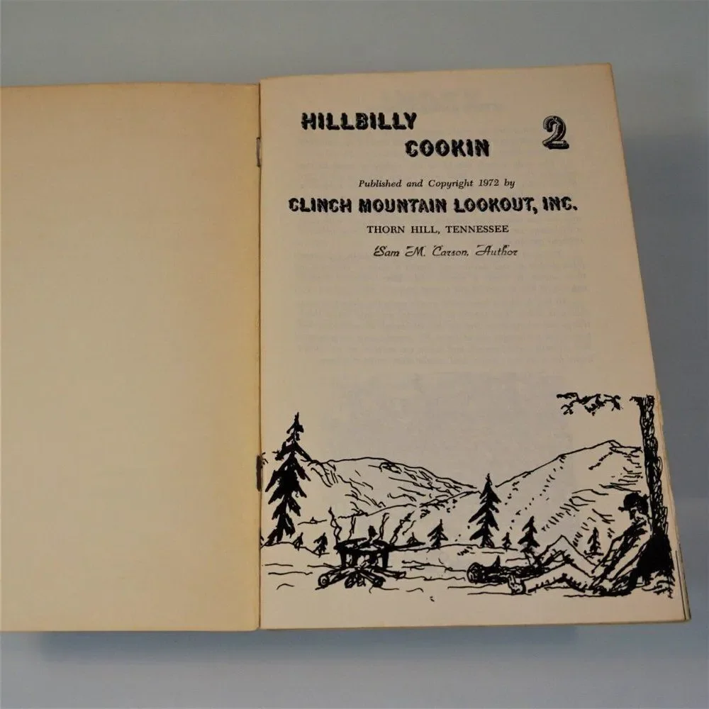 Hillbilly Cookin by Sam M Carson Vintage 1972 Trade Paperback